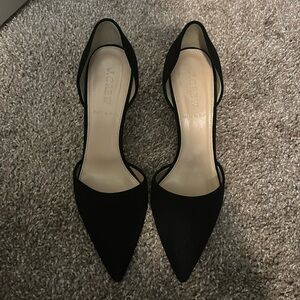 J. Crew Italian Black Suede Heels